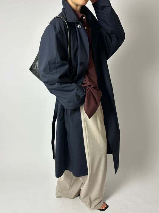 Oversized trench coat | Dark blue