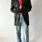Leather blazer | Black