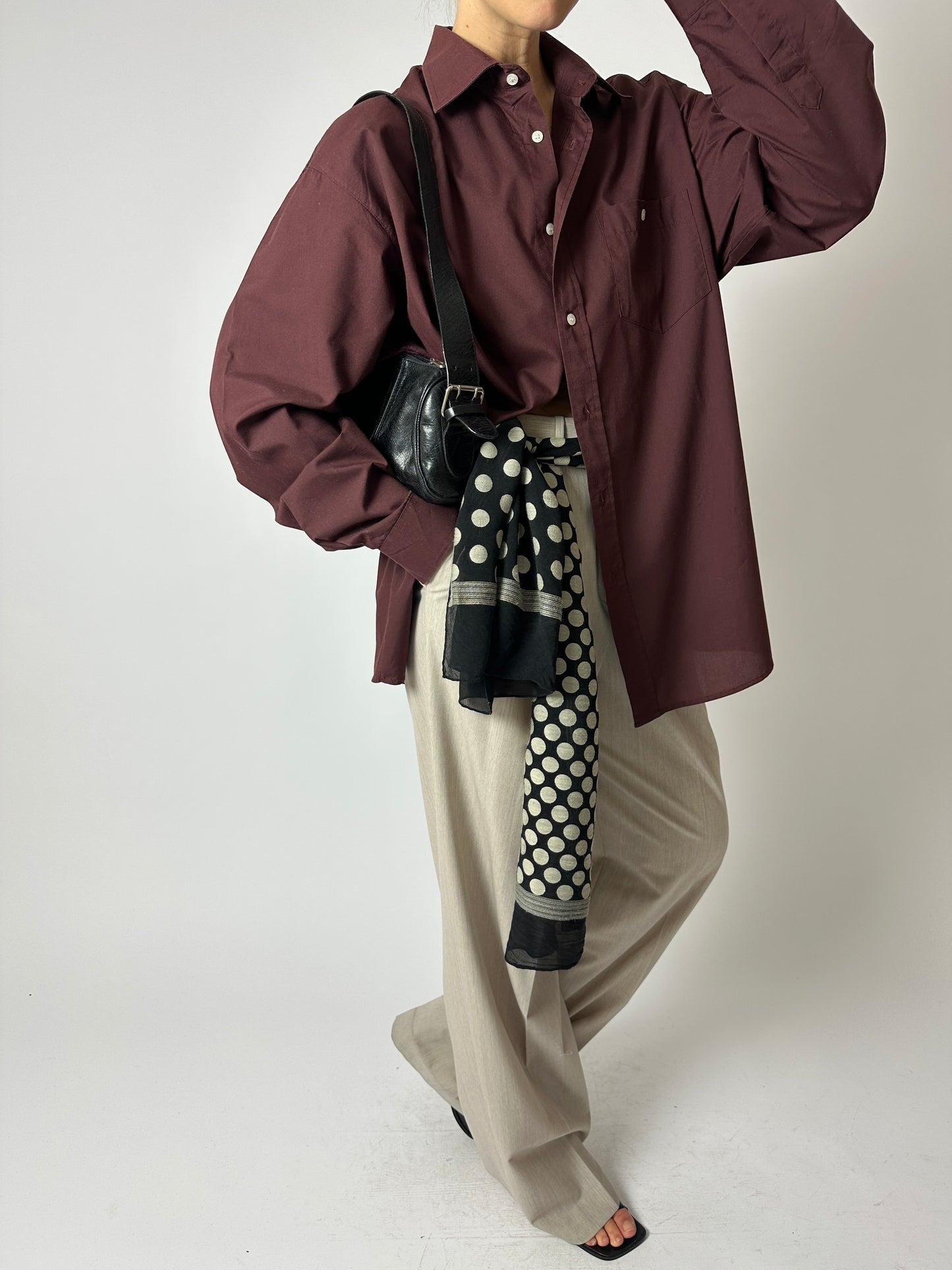 Oversized shirt | Bordeaux