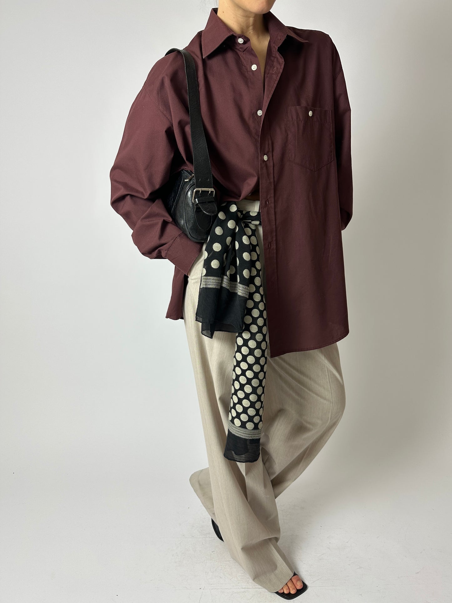 Oversized shirt | Bordeaux