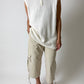 Knitted polo top | Off white