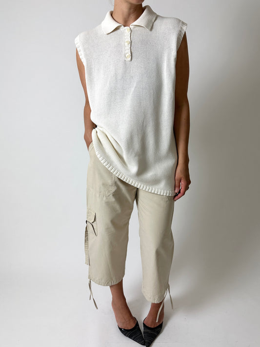 Capri trousers | Ecru