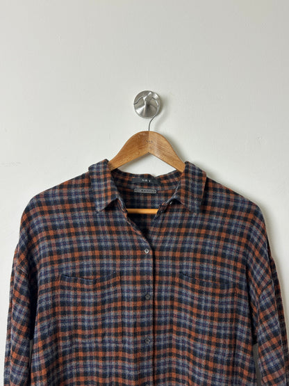 Relaxed checked shirt | Black / Brown