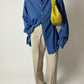 Oversized cotton shirt | Bright blue