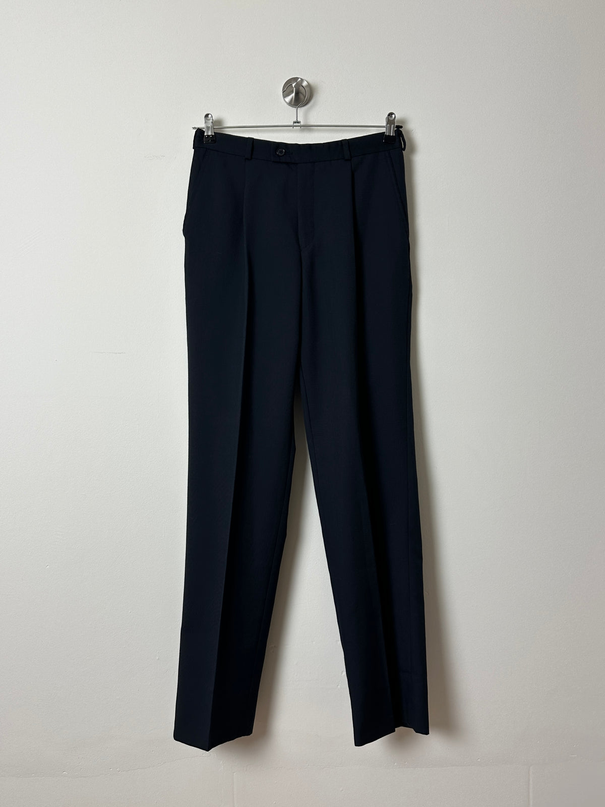 Tailored wool trousers | Dark blue