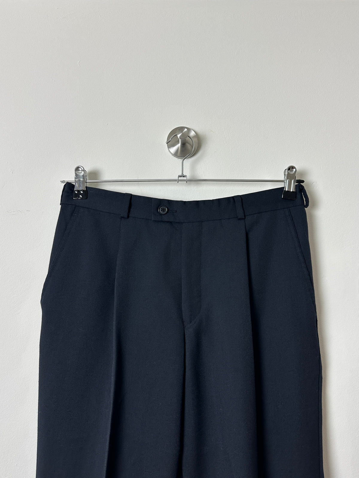 Tailored wool trousers | Dark blue