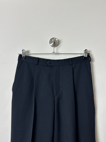 Tailored wool trousers | Dark blue