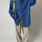 Oversized cotton shirt | Bright blue
