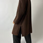 Long wool cashmere coat | Brown
