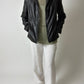 Leather blazer jacket | Dark brown