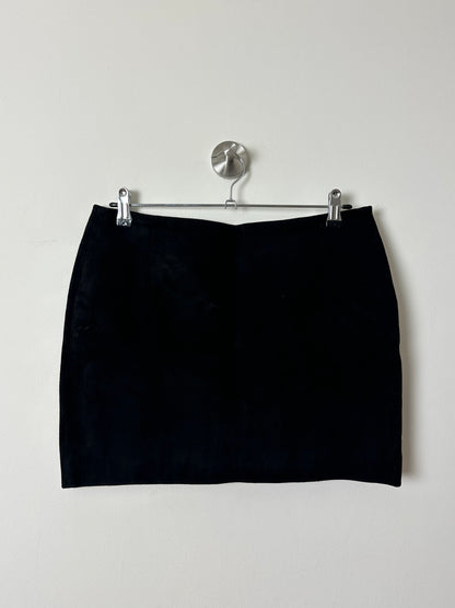 Suede mini skirt | Black