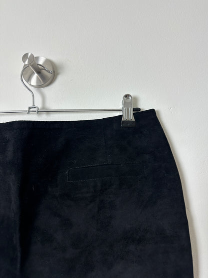Suede mini skirt | Black