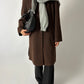 Long wool cashmere coat | Brown