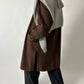 Long wool cashmere coat | Brown