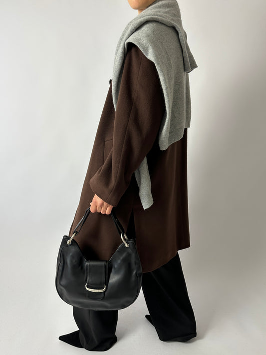 Leather shoulder bag | Black