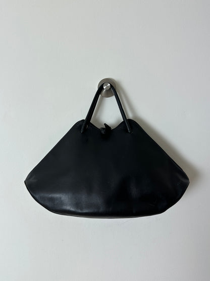 Leather hand bag | Black