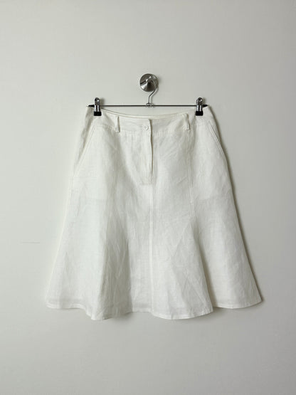 Linen skirt | White