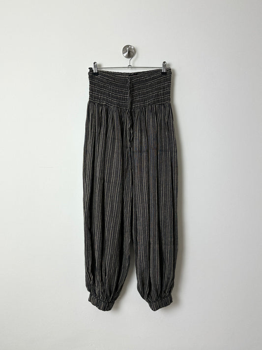 Striped balloon pants | Brown / Black