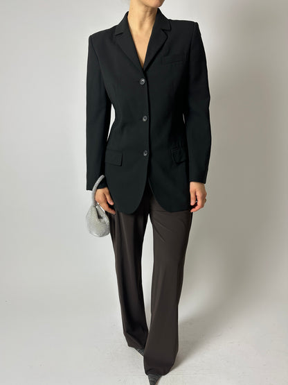 Fitted blazer jacket | Black
