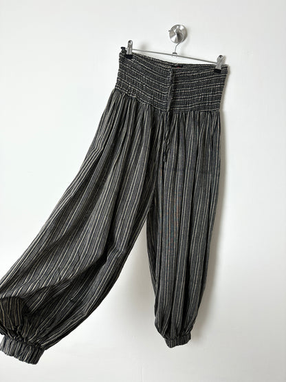 Striped balloon pants | Brown / Black