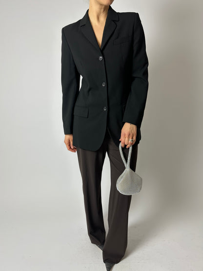 Fitted blazer jacket | Black