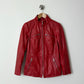 Leather fitted jacket | Red