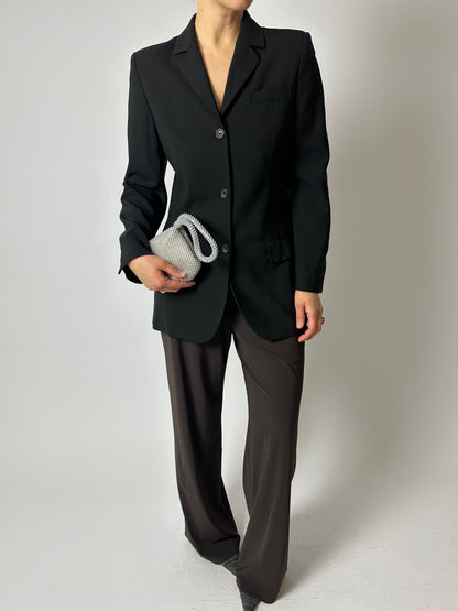 Fitted blazer jacket | Black