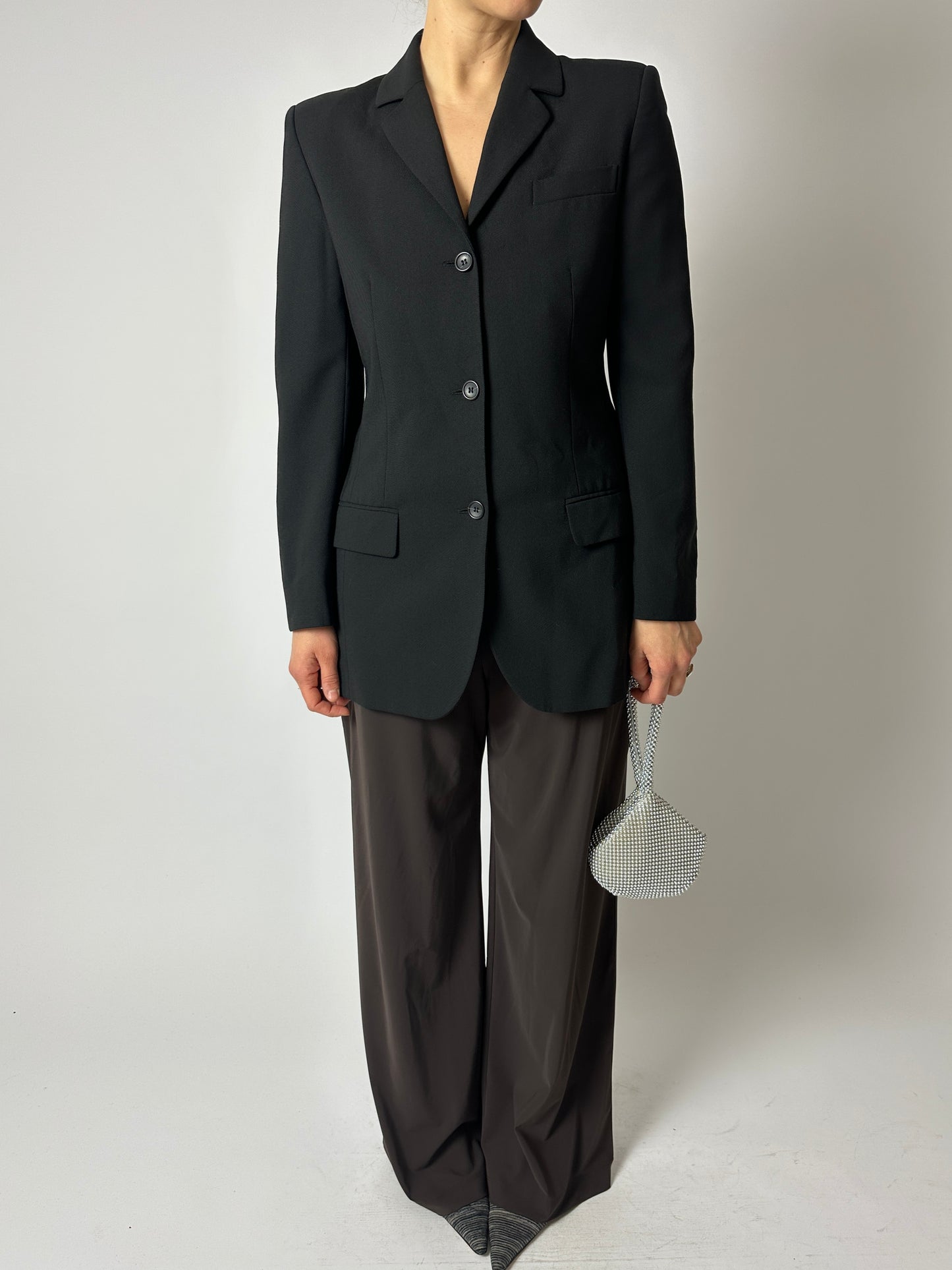 Fitted blazer jacket | Black
