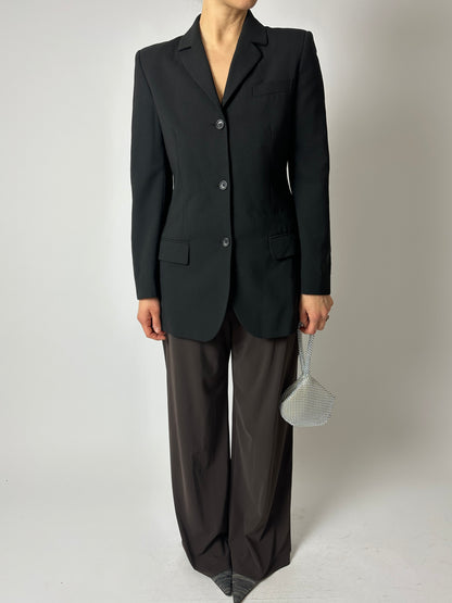 Fitted blazer jacket | Black