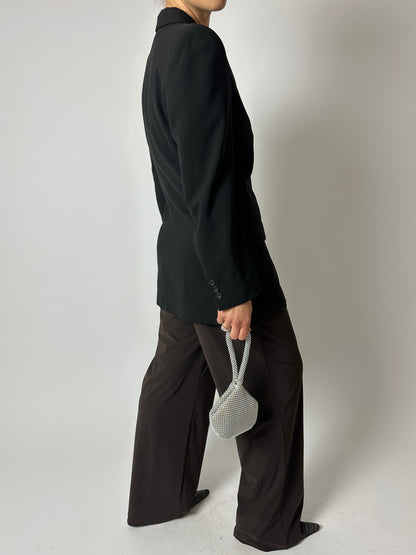 Fitted blazer jacket | Black