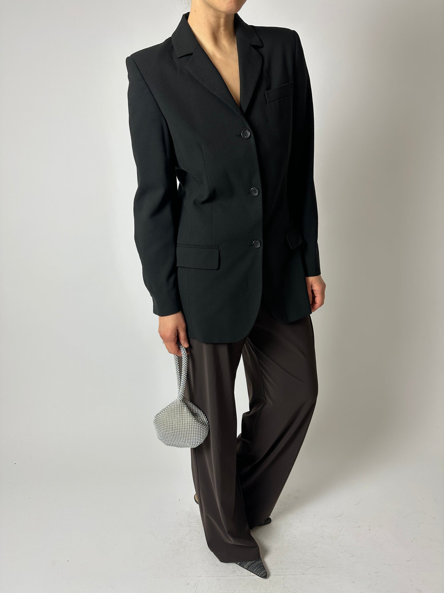 Fitted blazer jacket | Black