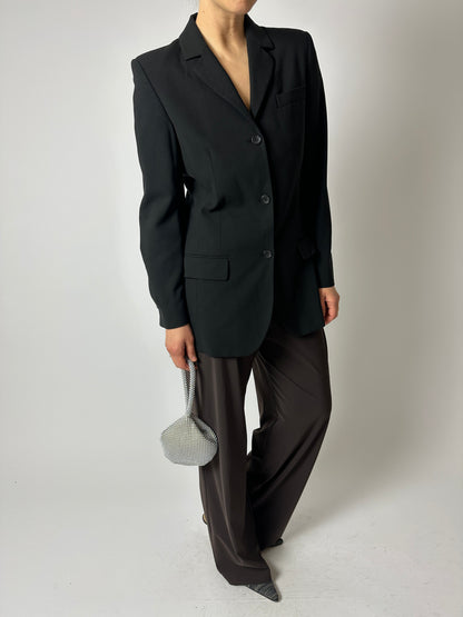 Fitted blazer jacket | Black