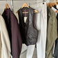 Leather vest | Dark brown