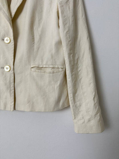 Fitted blazer | Soft butter
