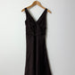 Linen dress | Dark brown