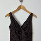 Linen dress | Dark brown