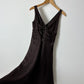 Linen dress | Dark brown