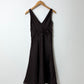 Linen dress | Dark brown