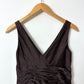 Linen dress | Dark brown