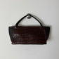 Leather hand bag | Black / brown