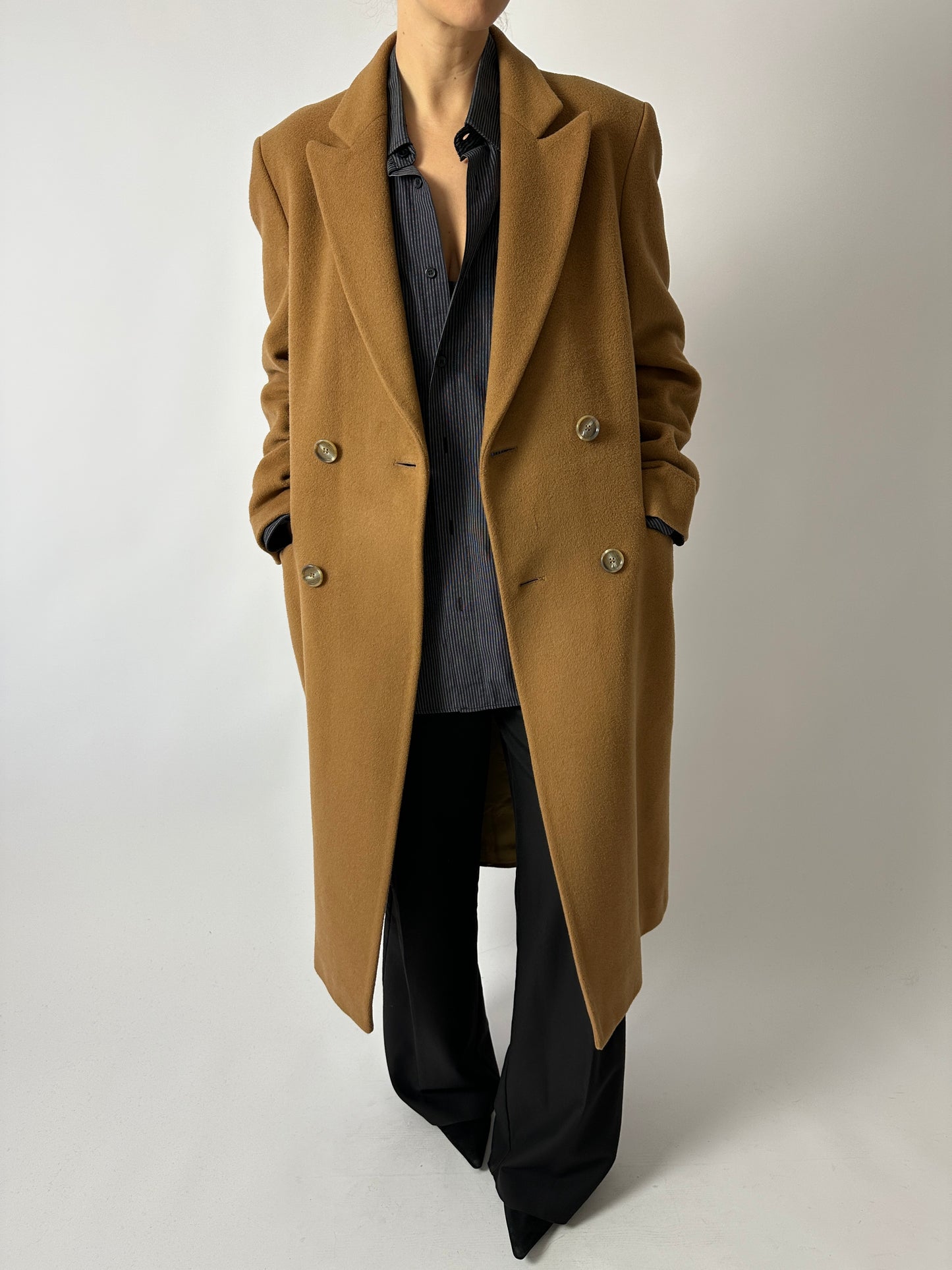 Relaxed striped shirt | Black / White