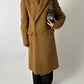 Long wool coat | Curry Brown