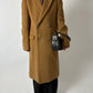 Long wool coat | Curry Brown