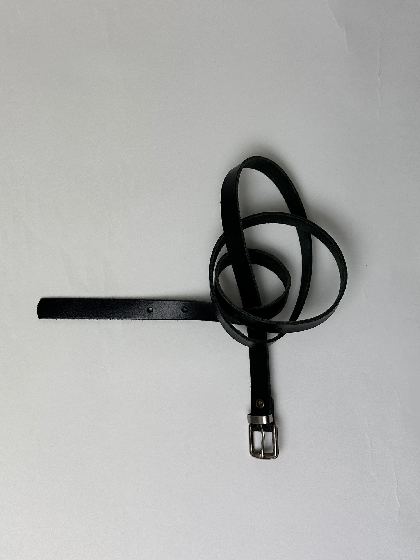 Leather mini belt | Black