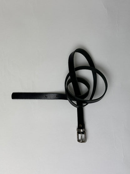 Leather mini belt | Black