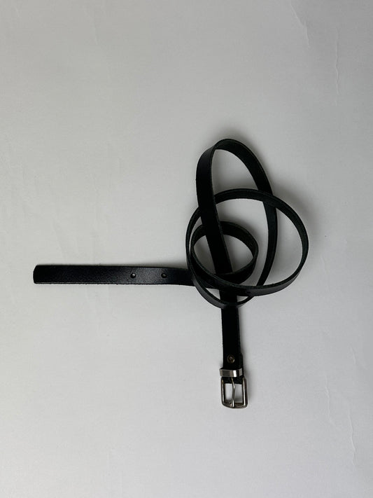 Leather mini belt | Black