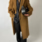Long wool coat | Curry Brown