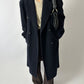 Oversized double-breasted coat | Dark Blue
