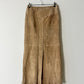 Suede maxi skirt | Sand beige