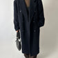 Oversized double-breasted coat | Dark Blue